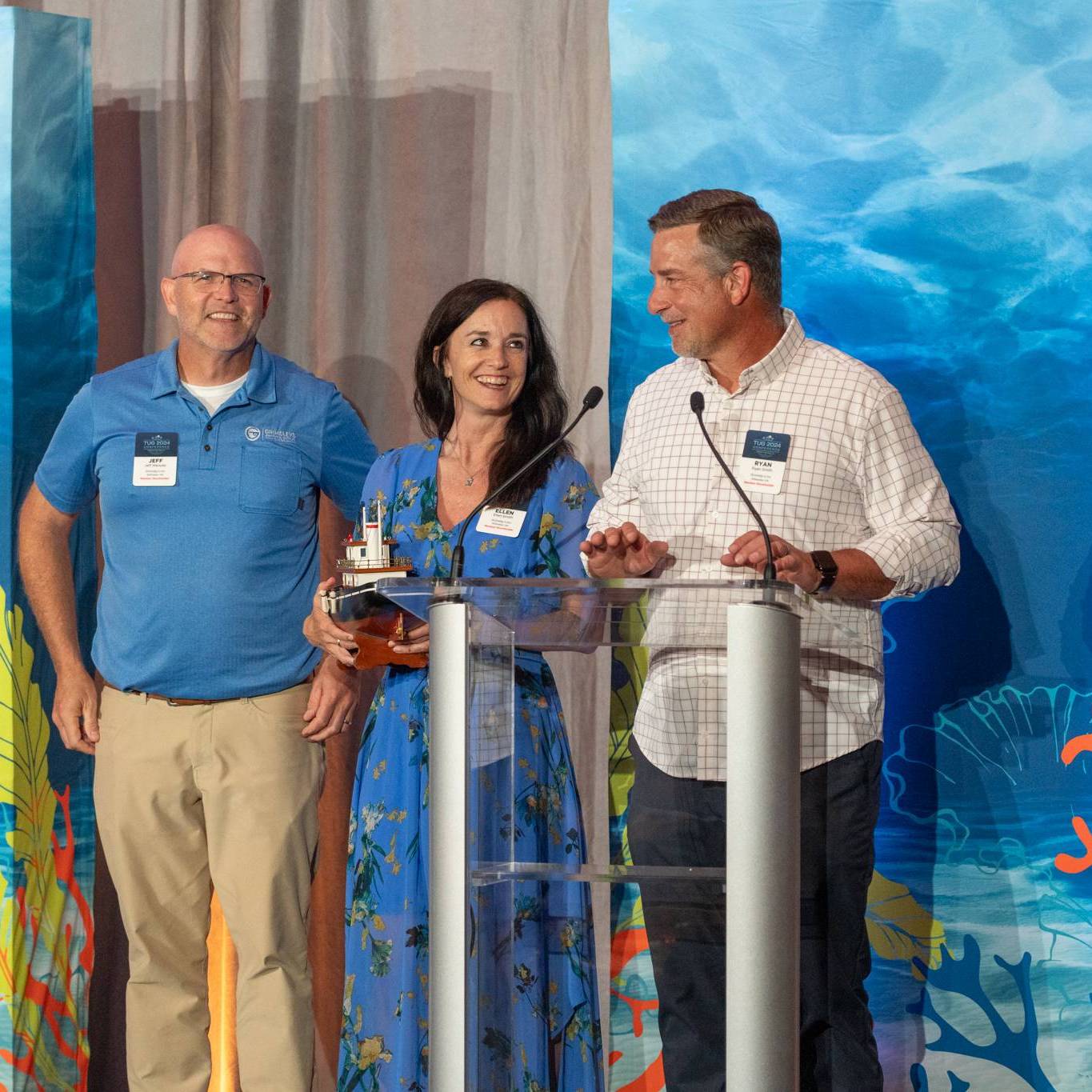 award winners smiling